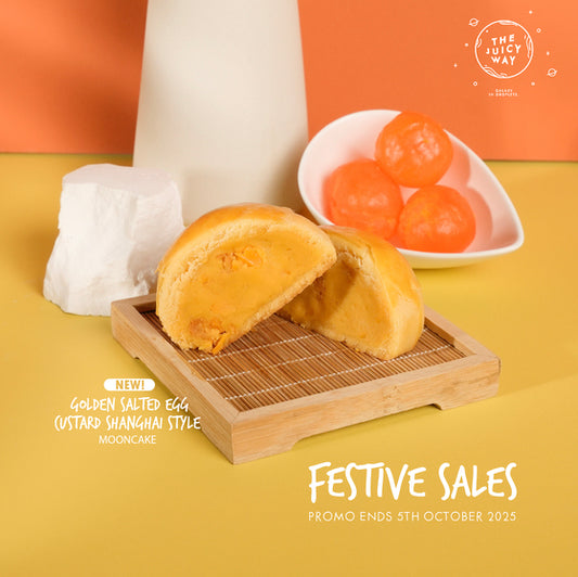 FESTIVE SALES 30+% OFF — Golden Salted Egg Custard Shanghai-Style Mooncake Set