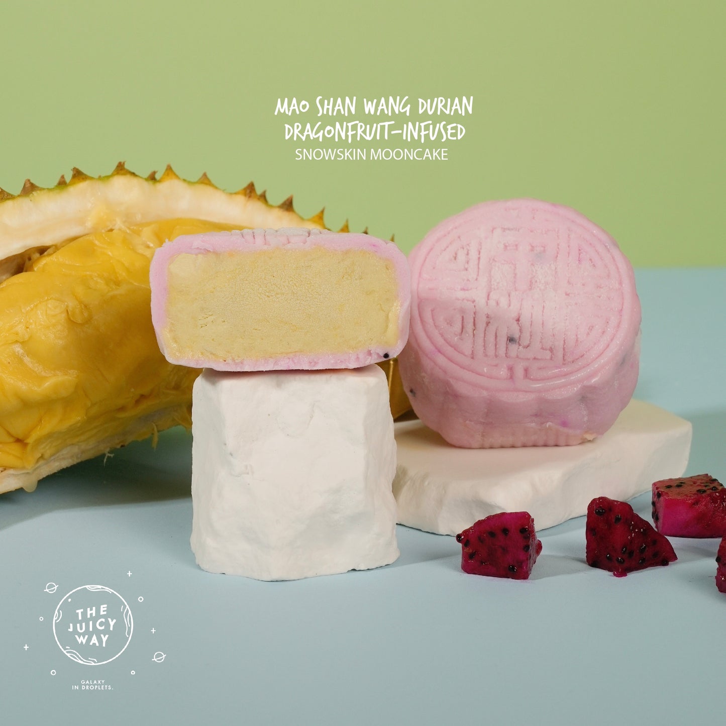 FESTIVE SALES 40+% OFF — Mao Shan Wang Durian Dragonfruit-infused Snowskin Mooncake Set