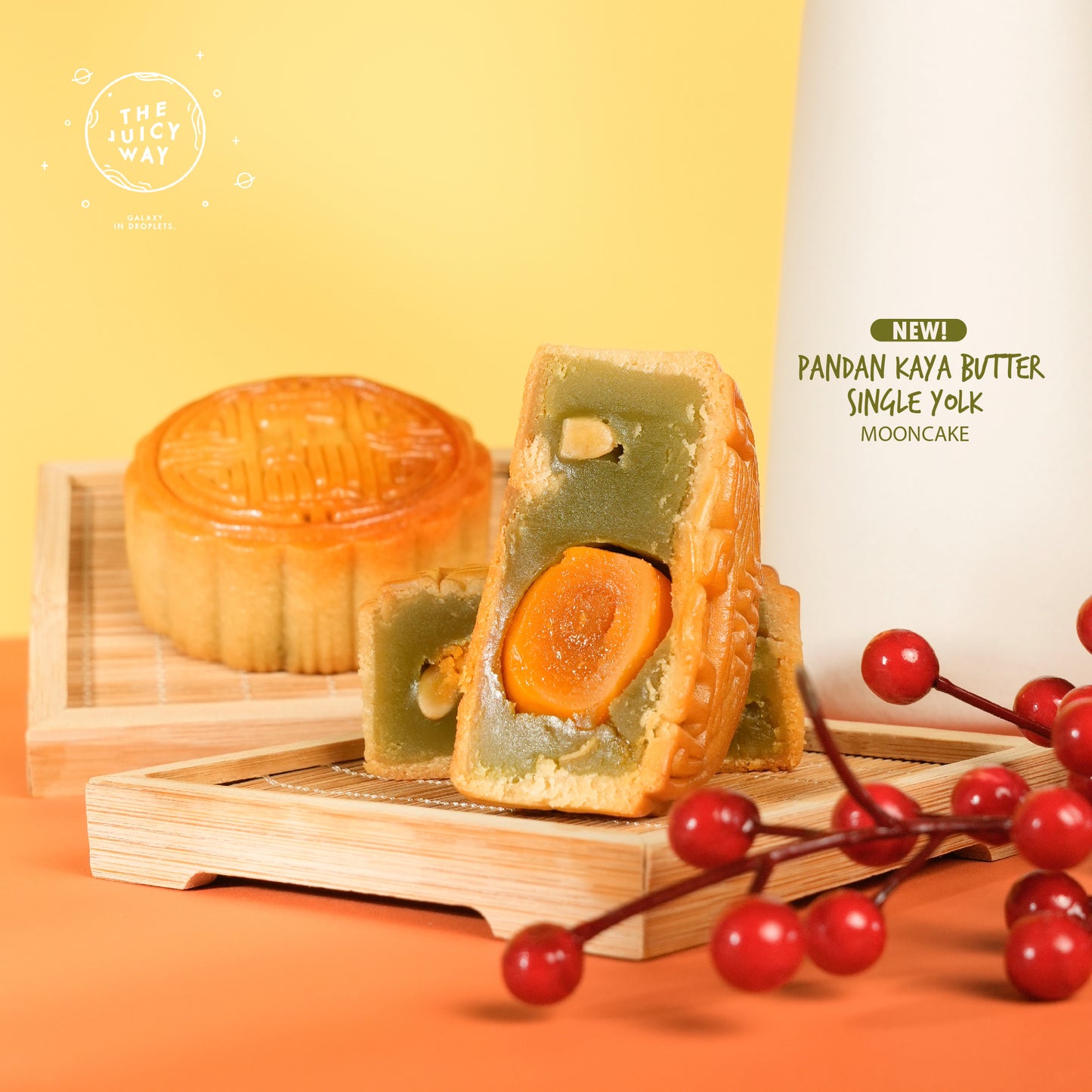 FESTIVE SALES 30%+ OFF — Pandan Kaya Butter Single Yolk Traditional Mooncake Set
