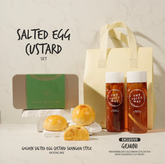 FESTIVE SALES 30+% OFF — Golden Salted Egg Custard Shanghai-Style Mooncake Set