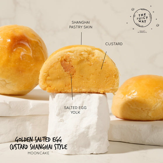 FESTIVE SALES 30+% OFF — Golden Salted Egg Custard Shanghai-Style Mooncake Set