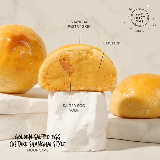 FESTIVE SALES 30+% OFF — Golden Salted Egg Custard Shanghai-Style Mooncake Set