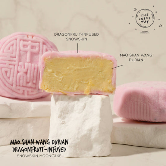 FESTIVE SALES 40+% OFF — Mao Shan Wang Durian Dragonfruit-infused Snowskin Mooncake Set
